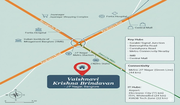 Vaishnavi Krishna Brindavan Location Map